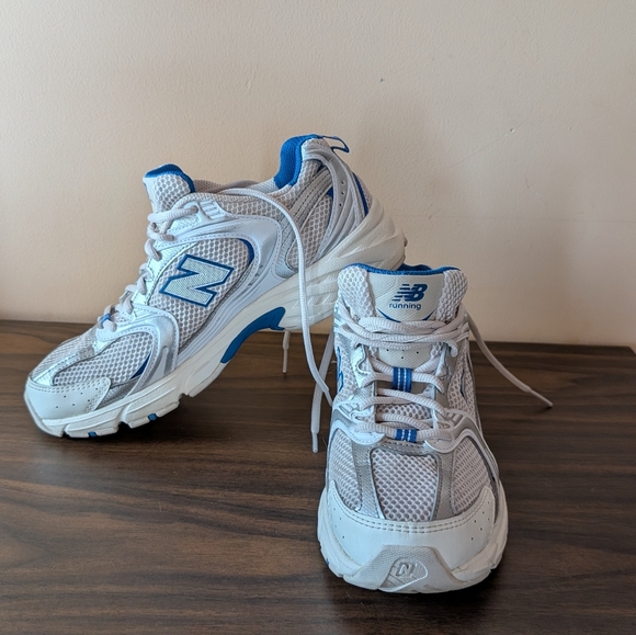 New Balance Shoes - New Balance White and Blue Women's Sneakers